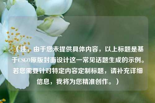 (注,由于您未提供具体内容,以上标题是基于CSGO原版封面设计这一常见话题生成的示例。若您需要针对特定内容定制标题,请补充详细信息,我将为您精准创作。)