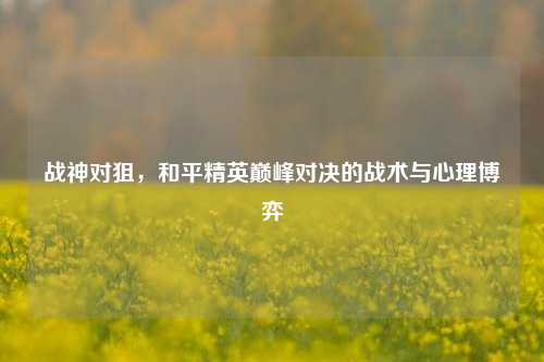 战神对狙,和平精英巅峰对决的战术与心理博弈