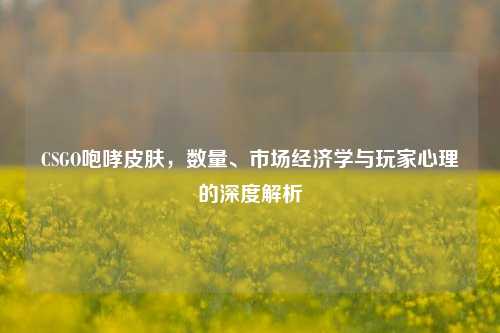 CSGO咆哮皮肤,数量、市场经济学与玩家心理的深度解析