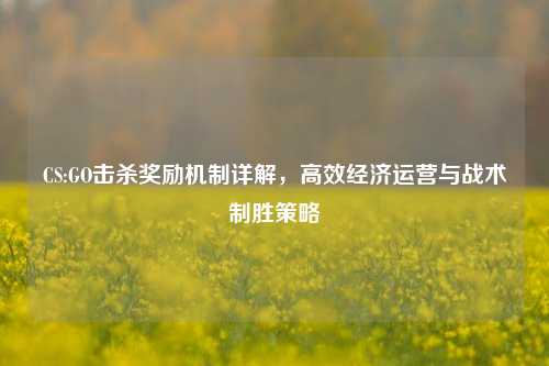 CS:GO击杀奖励机制详解,高效经济运营与战术制胜策略