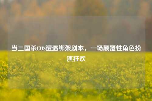 当三国杀COS遭遇绑架剧本,一场颠覆性角色扮演狂欢