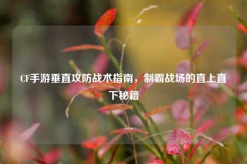 CF手游垂直攻防战术指南,制霸战场的直上直下秘籍