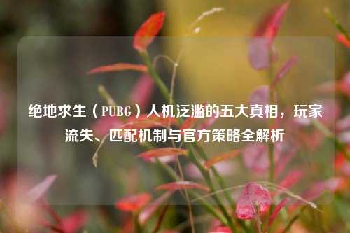 绝地求生(PUBG)人机泛滥的五大真相,玩家流失、匹配机制与官方策略全解析
