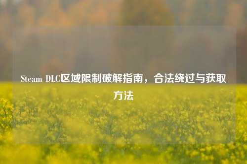 Steam DLC区域限制破解指南,合法绕过与获取方法