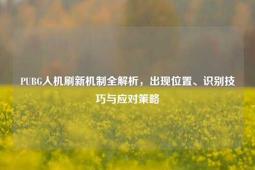 PUBG人机刷新机制全解析,出现位置、识别技巧与应对策略