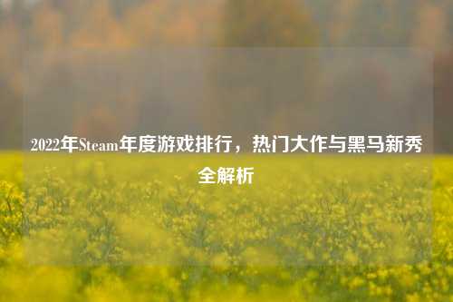 2022年Steam年度游戏排行,热门大作与黑马新秀全解析