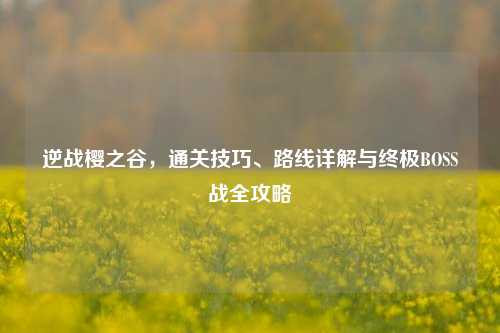 逆战樱之谷,通关技巧、路线详解与终极BOSS战全攻略