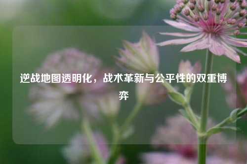 逆战地图透明化,战术革新与公平性的双重博弈