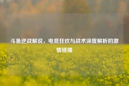 斗鱼逆战解说,电竞狂欢与战术深度解析的激情碰撞
