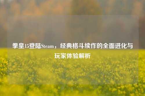 拳皇15登陆Steam,经典格斗续作的全面进化与玩家体验解析