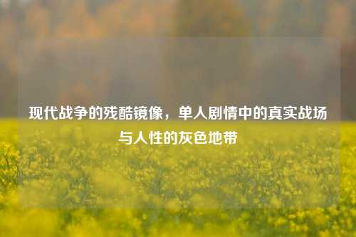 现代战争的残酷镜像,单人剧情中的真实战场与人性的灰色地带