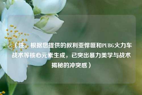 (注,根据您提供的叙利亚悍匪和PUBG火力车战术等核心元素生成,已突出暴力美学与战术揭秘的冲突感)