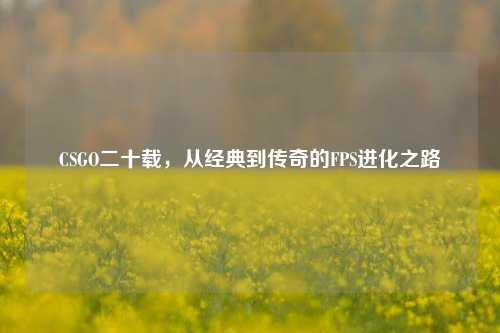 CSGO二十载,从经典到传奇的FPS进化之路