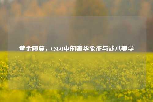 黄金藤蔓,CSGO中的奢华象征与战术美学