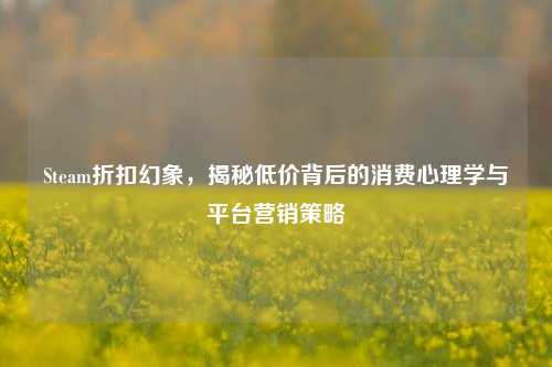 Steam折扣幻象,揭秘低价背后的消费心理学与平台营销策略