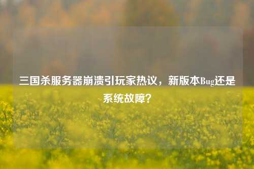三国杀服务器崩溃引玩家热议,新版本Bug还是系统故障?