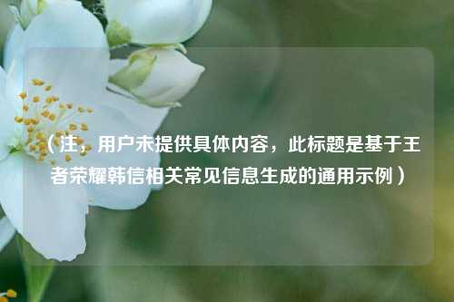 (注,用户未提供具体内容,此标题是基于王者荣耀韩信相关常见信息生成的通用示例)