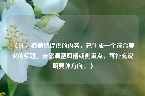 (注,根据您提供的内容,已生成一个符合要求的标题。若需调整风格或侧重点,可补充说明具体方向。)