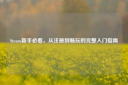 Steam新手必看，从注册到畅玩的完整入门指南