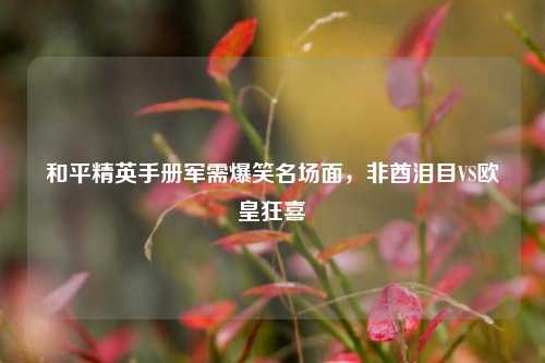 和平精英手册军需爆笑名场面,非酋泪目VS欧皇狂喜