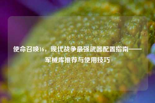 使命召唤16,现代战争最强武器配置指南——军械库推荐与使用技巧