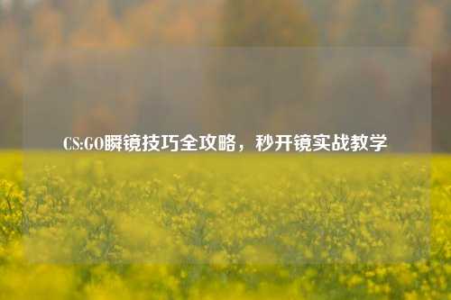 CS:GO瞬镜技巧全攻略,秒开镜实战教学