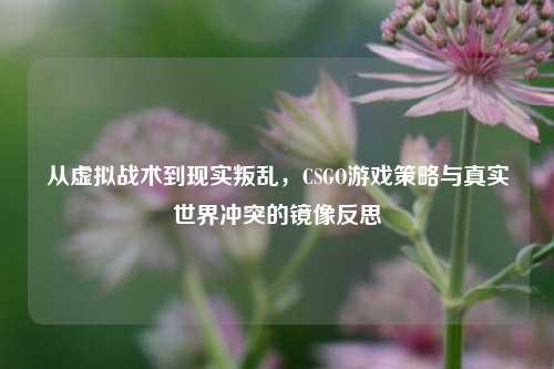 从虚拟战术到现实叛乱,CSGO游戏策略与真实世界冲突的镜像反思