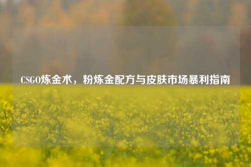 CSGO炼金术,粉炼金配方与皮肤市场暴利指南