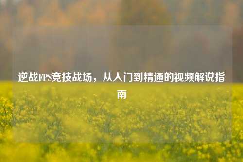 逆战FPS竞技战场,从入门到精通的视频解说指南