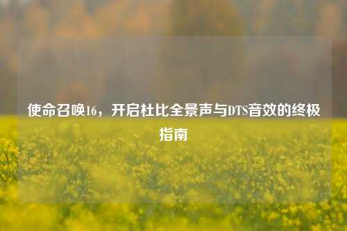 使命召唤16,开启杜比全景声与DTS音效的终极指南