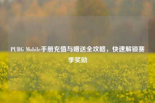 PUBG Mobile手册充值与赠送全攻略,快速解锁赛季奖励