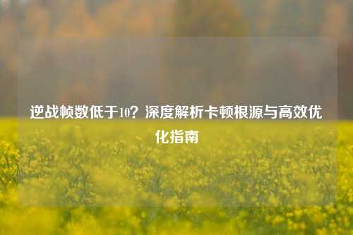 逆战帧数低于10?深度解析卡顿根源与高效优化指南