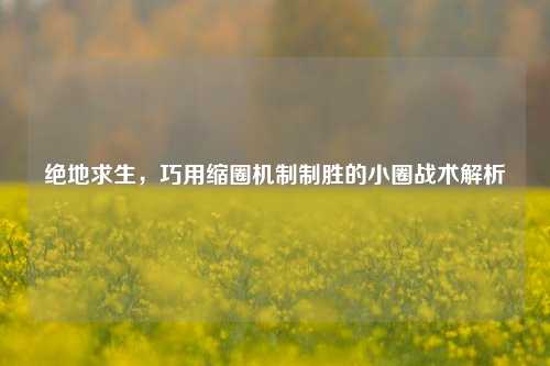 绝地求生,巧用缩圈机制制胜的小圈战术解析