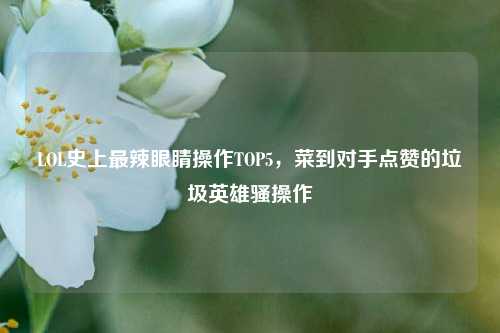 LOL史上最辣眼睛操作TOP5,菜到对手点赞的垃圾英雄骚操作