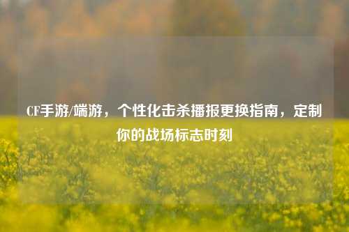 CF手游/端游,个性化击杀播报更换指南,定制你的战场标志时刻