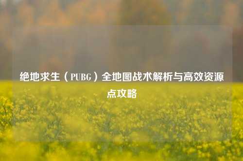 绝地求生(PUBG)全地图战术解析与高效资源点攻略