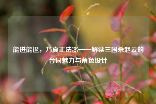 能进能退,乃真正法器——解读三国杀赵云的台词魅力与角色设计