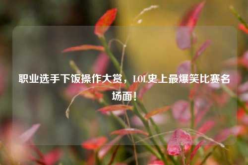 职业选手下饭操作大赏,LOL史上最爆笑比赛名场面!