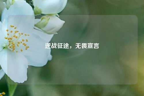 逆战征途,无畏宣言