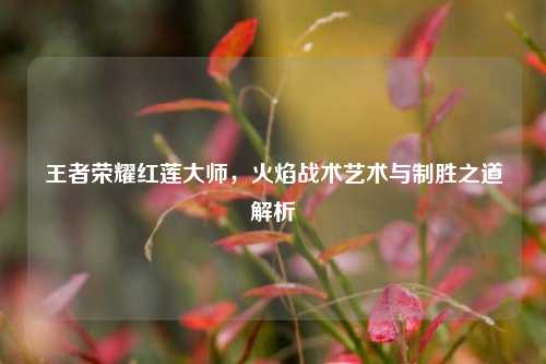 王者荣耀红莲大师,火焰战术艺术与制胜之道解析