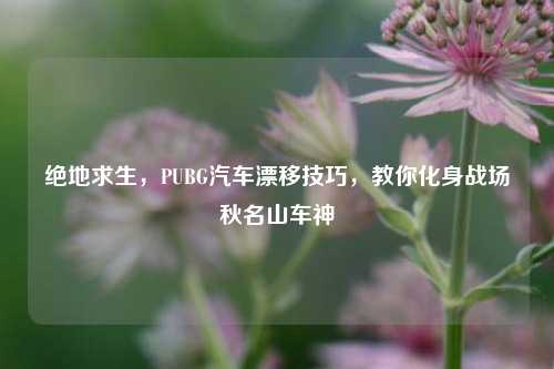 绝地求生,PUBG汽车漂移技巧,教你化身战场秋名山车神