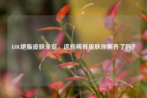LOL绝版皮肤全览,这些稀有皮肤你集齐了吗?